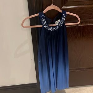 Blue dress with glitter